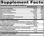 Longplay GLP-1 Support Supplement Facts panel, 2-capsule serving, 30 servings
