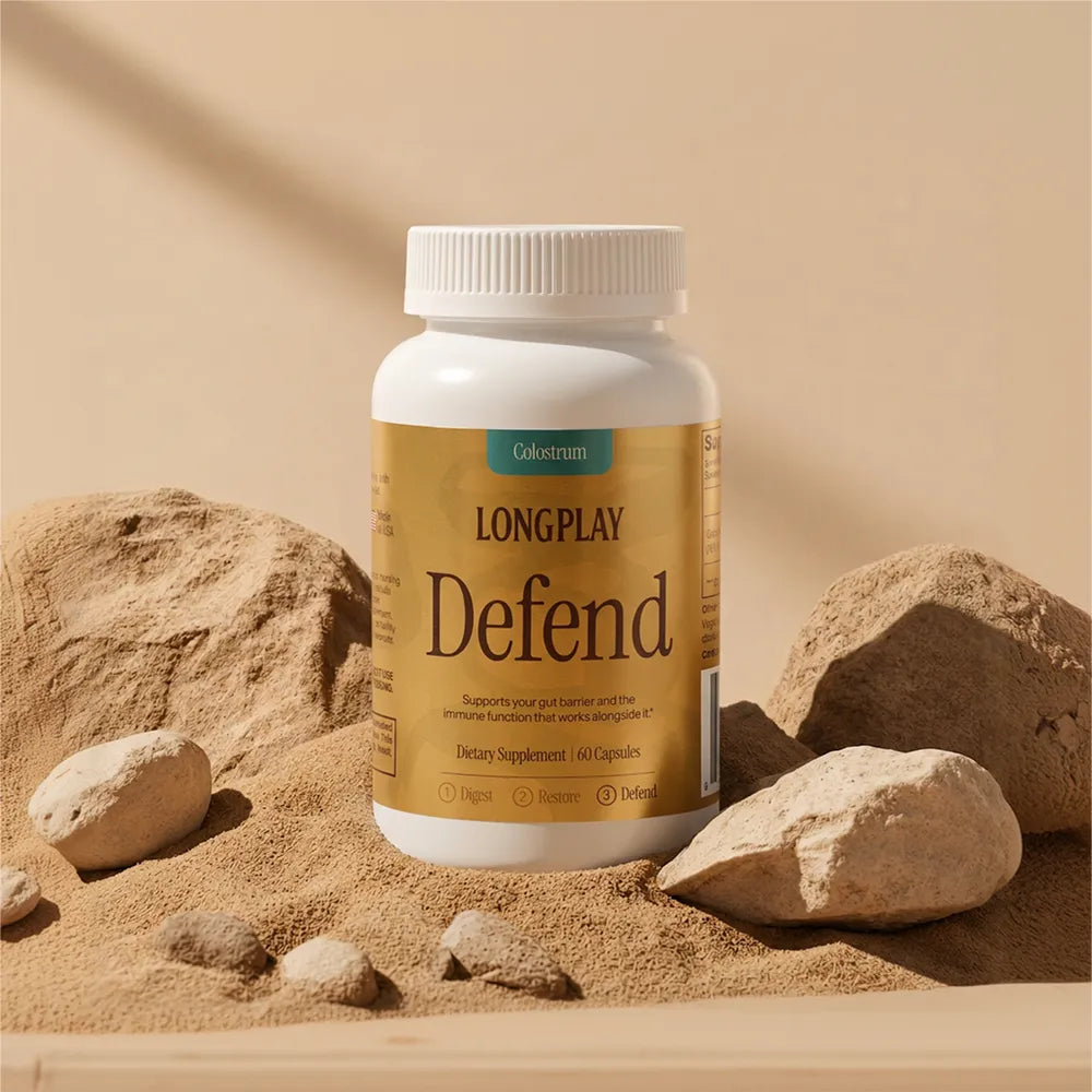 Longplay Defend colostrum capsules lifestyle photo