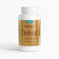 Longplay Groundwork Defend colostrum capsules bottle, 60 capsules, front label