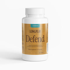 Longplay Groundwork Defend colostrum capsules bottle, 60 capsules, front label