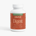 Longplay Groundwork Digest digestive enzyme supplement bottle, 60 capsules, front label