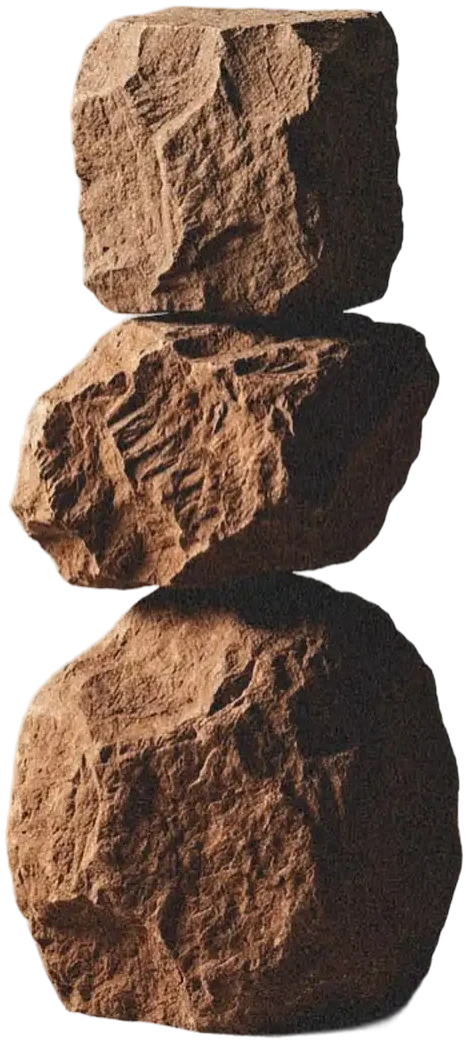 Stacked desert rocks